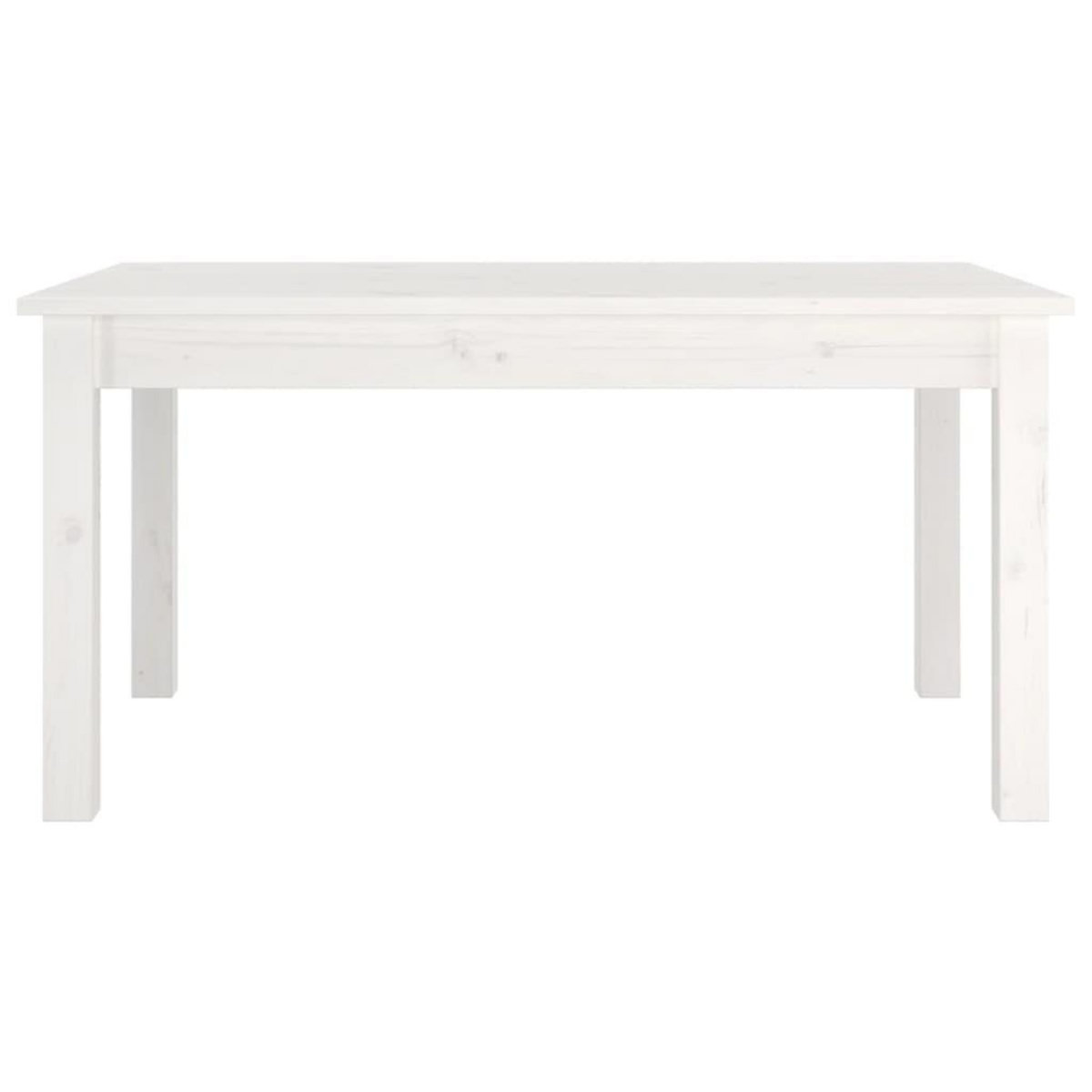 VIDAXL Table basse Blanc 80x50x40 cm Bois massif de pin