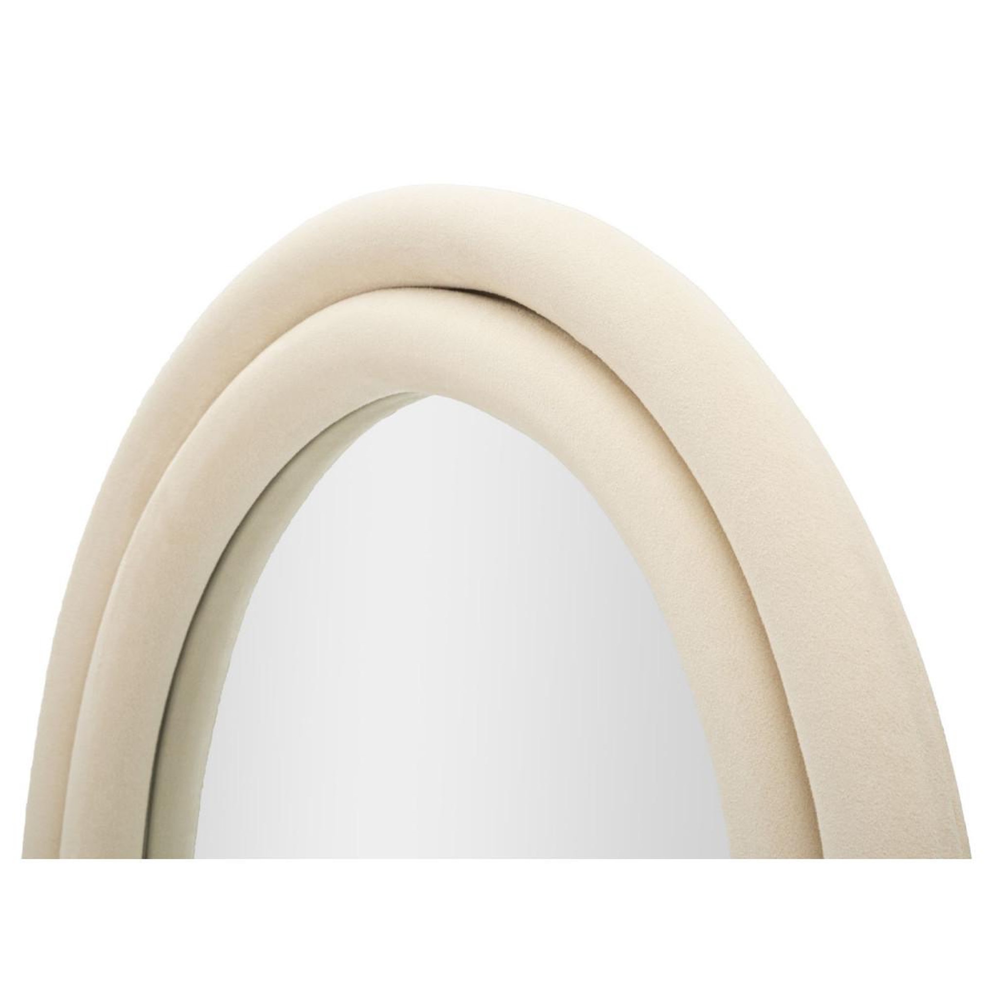Voir la diapositive 4 : Paris Prix Miroir mural en velours  chloé  160cm crème