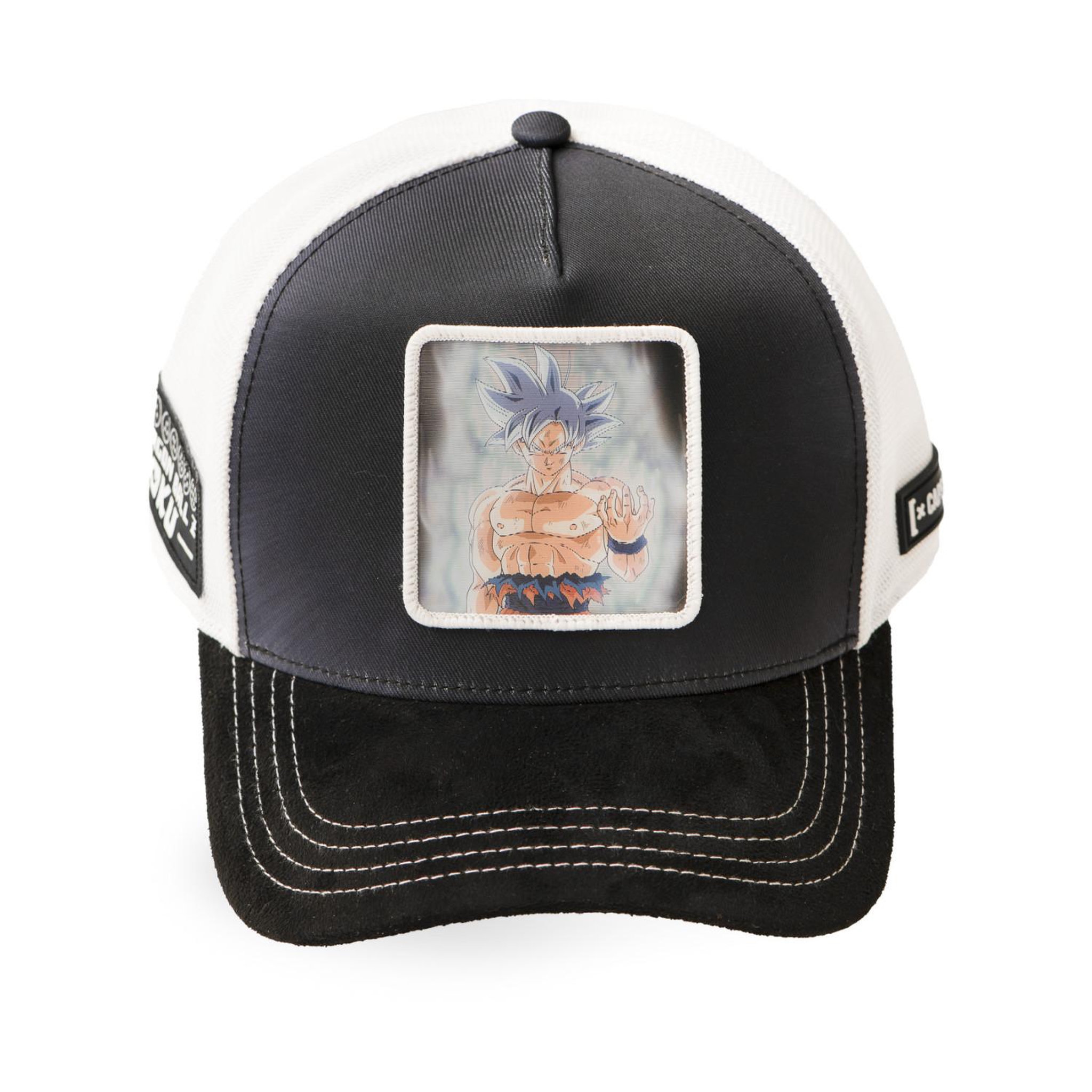 Voir la diapositive 6 : CAPSLAB Casquette trucker premium avec filet et patch 3d dragon ball z ultim