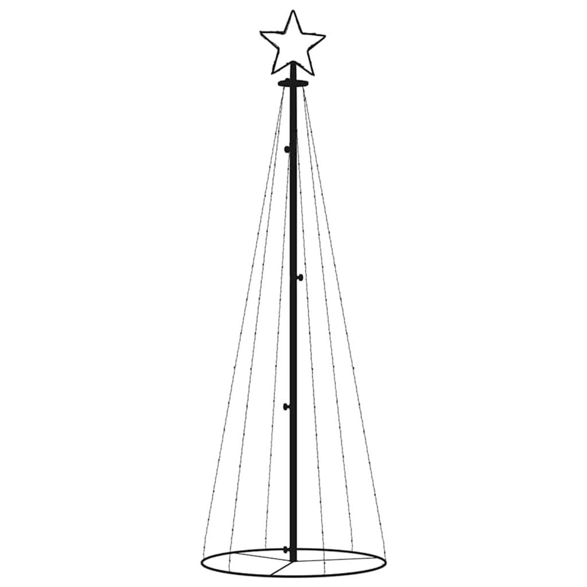 VIDAXL Arbre de Noël cone 108 LED Blanc froid 70x180 cm