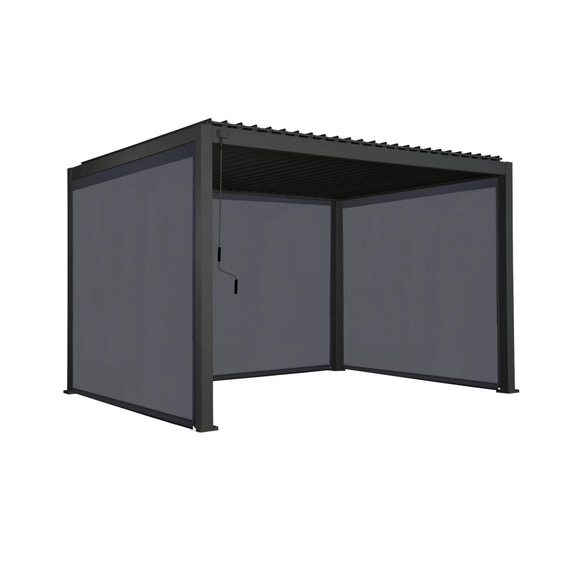 SWEEEK Pergola bioclimatique aluminium 3x4m + 2 stores 3m + 1 store 4m Triomphe