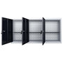 Voir la diapositive 3 : VIDAXL Armoire a outils murale Style Industriel Metal Gris et noir