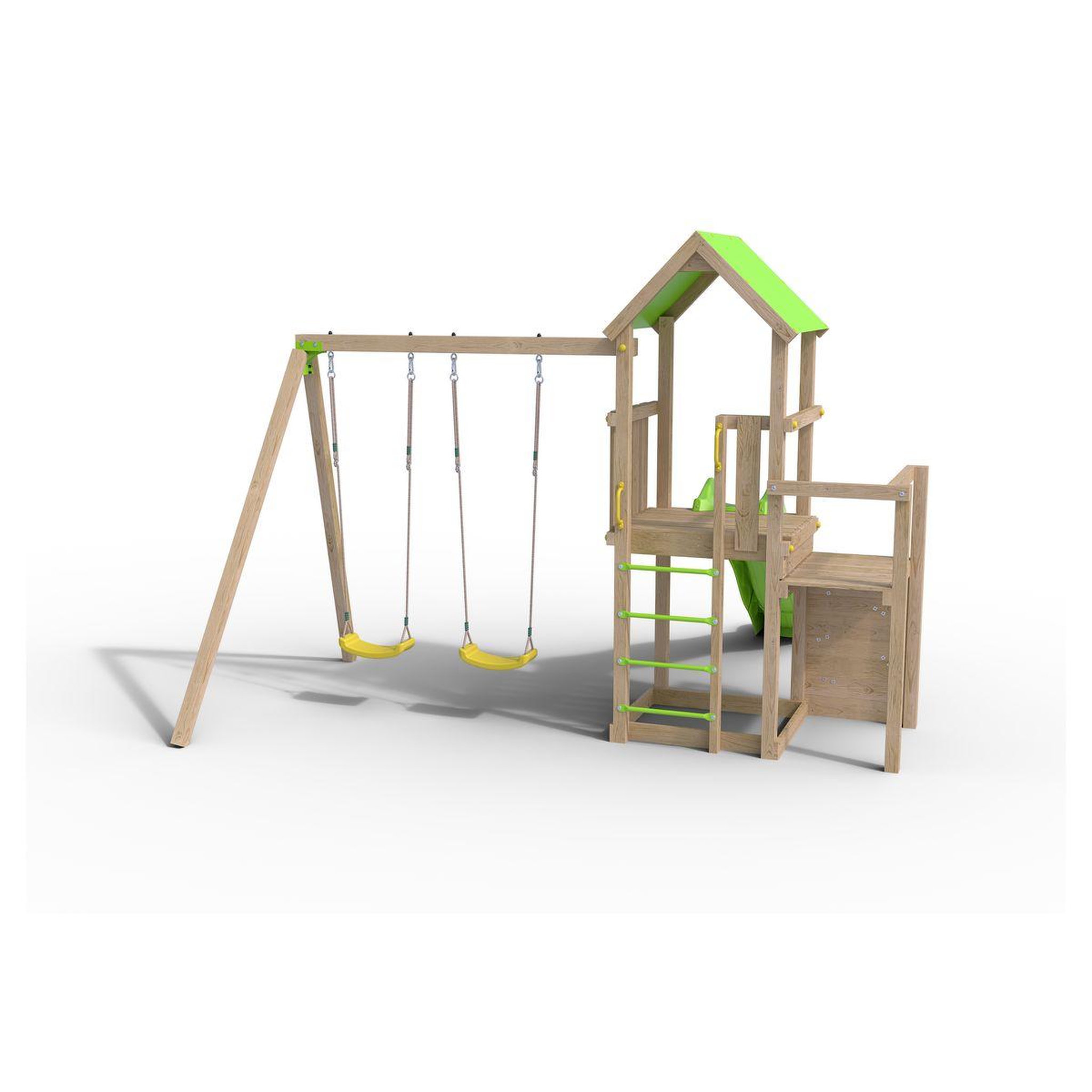 Voir la diapositive 6 : trigano Aire de jeux avec toboggan - Bois - H2,20m - XPERIENCE