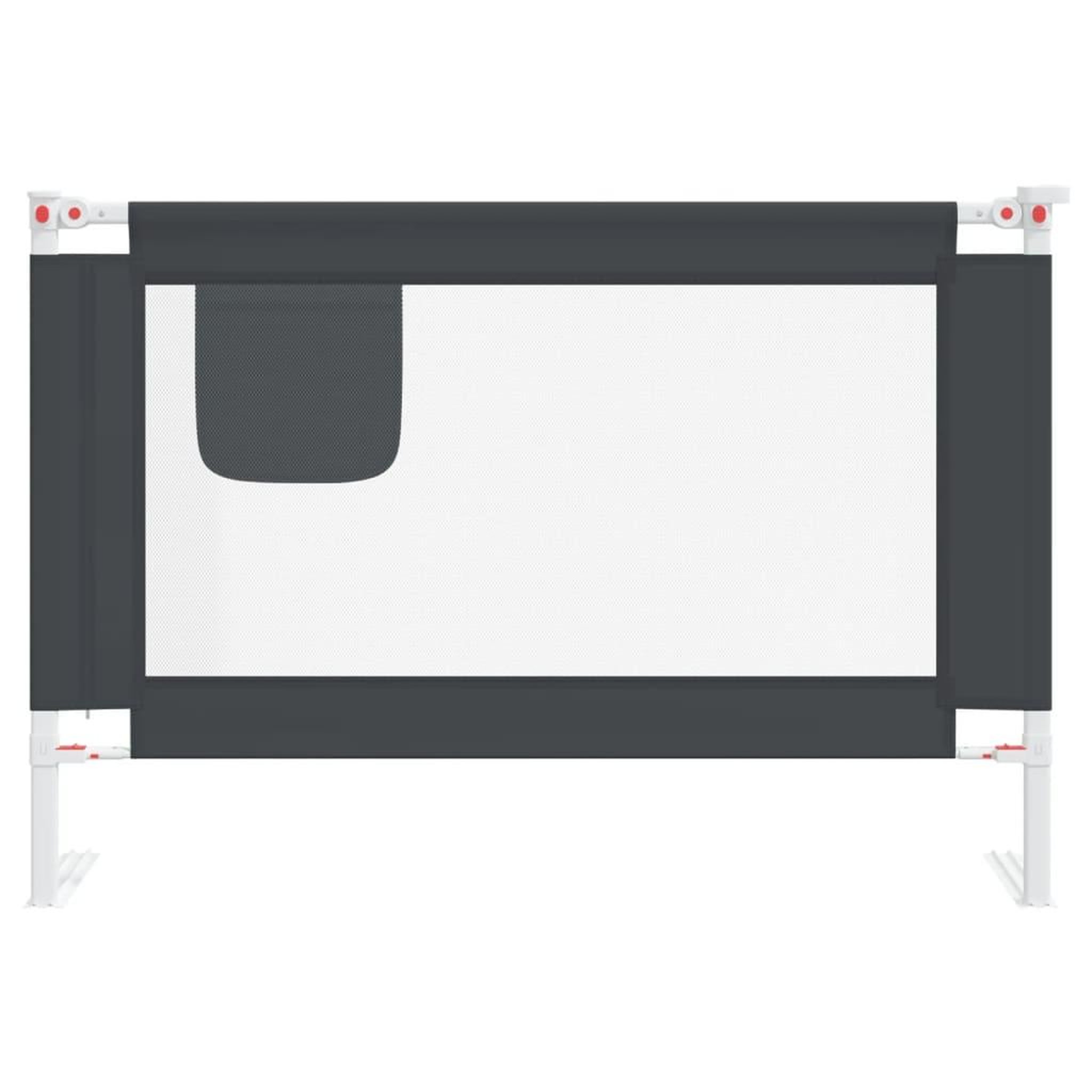 Voir la diapositive 4 : VIDAXL Barriere de securite de lit d'enfant Gris fonce 100x25 cm Tissu