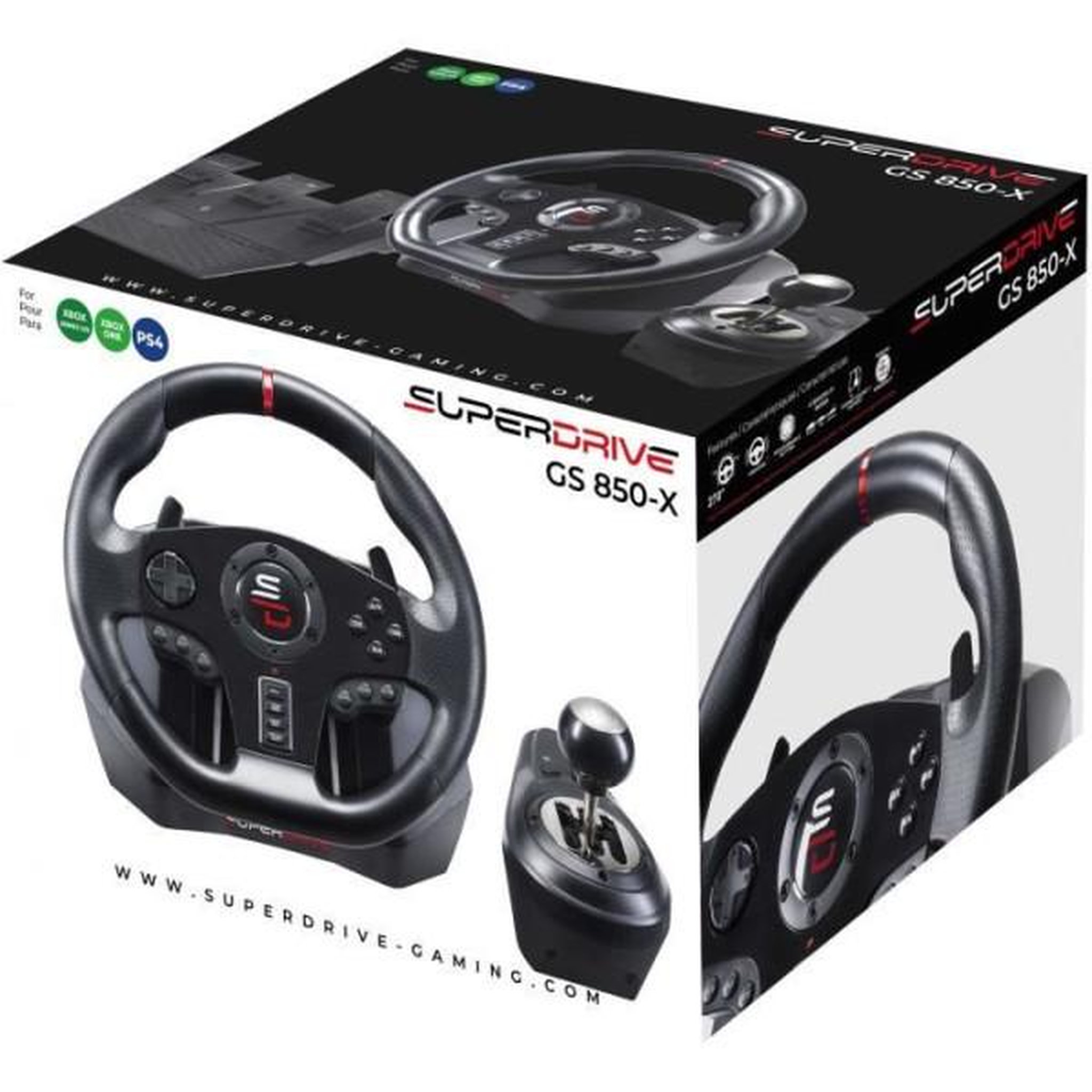 Voir la diapositive 6 : Subsonic Volant + Levier de vitesses + Pédalier GS 850X RACING WHEEL