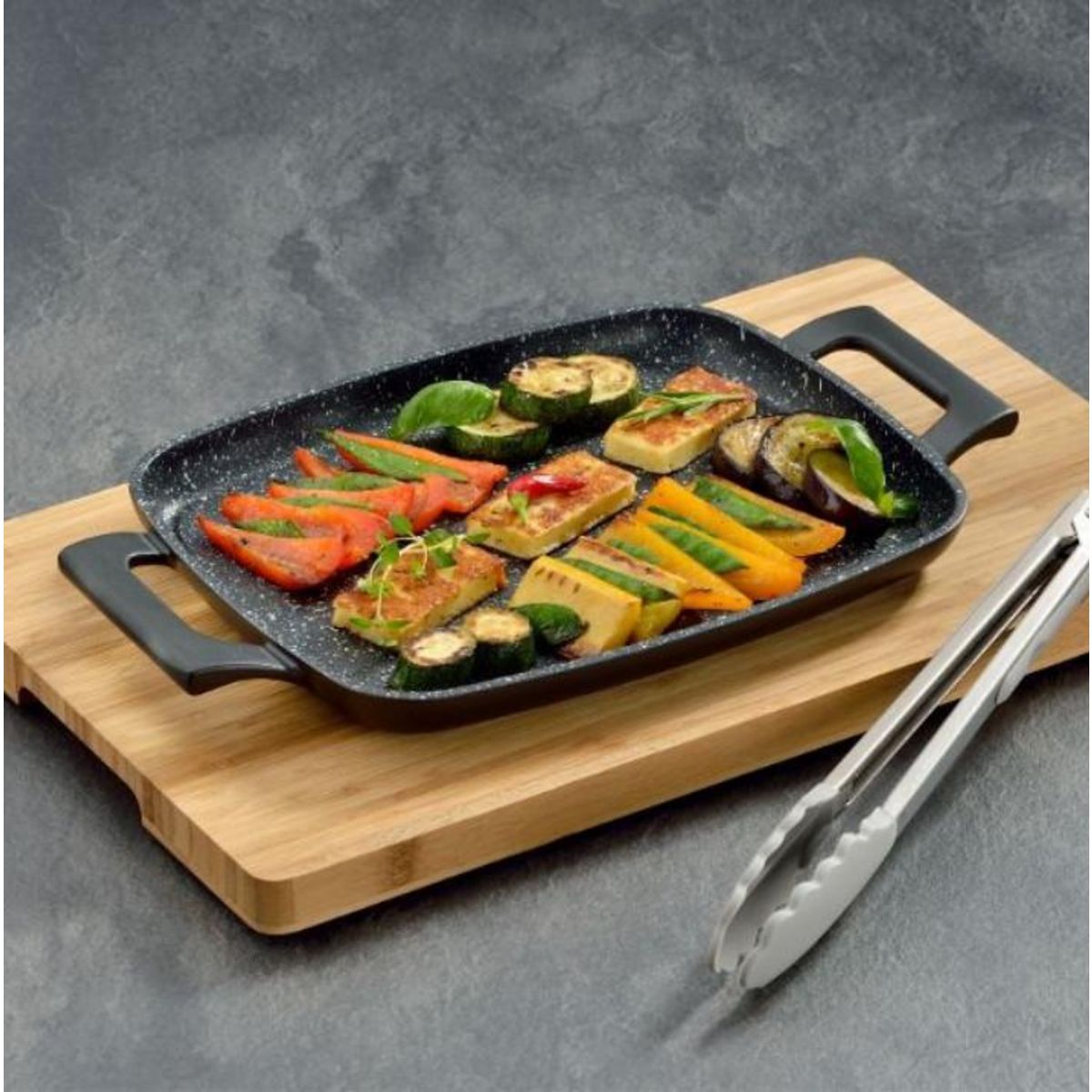 Kela line Plancha grill rectangulaire fonte d'aluminium 29x23cm - 12220