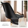Voir la diapositive 4 : tectake Ensemble de chaises de salle à manger Siège rembourré noir Lot de 2