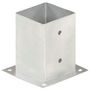 Voir la diapositive 2 : VIDAXL Ancres de poteau 4 pcs Metal galvanise 101 mm