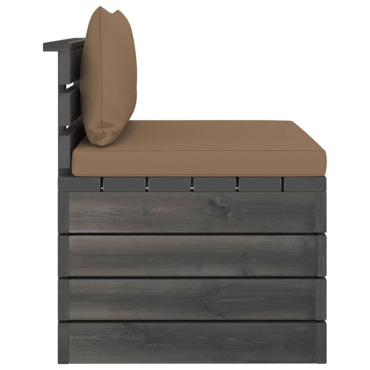 VIDAXL Salon palette de jardin 2 pcs avec coussins Bois de pin massif