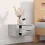 Voir la diapositive 3 : VIDAXL Table de chevet murale Sonoma gris 50x36x25 cm