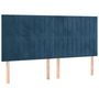 Voir la diapositive 4 : VIDAXL Tete de lit a LED Bleu fonce 200x5x118/128 cm Velours