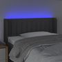 Voir la diapositive 4 : VIDAXL Tete de lit a LED Gris fonce 93x16x78/88 cm Tissu