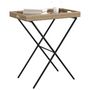 Voir la diapositive 4 : VIDAXL Table a plateau pliable beige 65x40x75 cm resine tressee