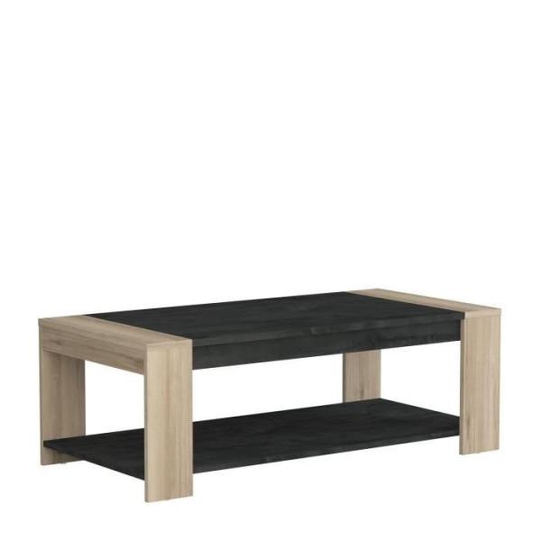 Voir la diapositive 3 : Demeyere Ensemble salon sheffield composé de : table basse double plateau supérieur et inférieur + meuble tv 2 tiroirs - demeyere