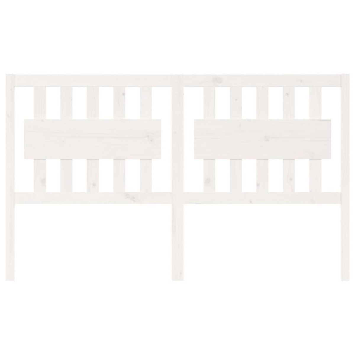 VIDAXL Tete de lit Blanc 165,5x4x100 cm Bois massif de pin