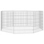 Voir la diapositive 4 : VIDAXL Enclos pour animaux en liberte 8 panneaux 54x60cm fer galvanise