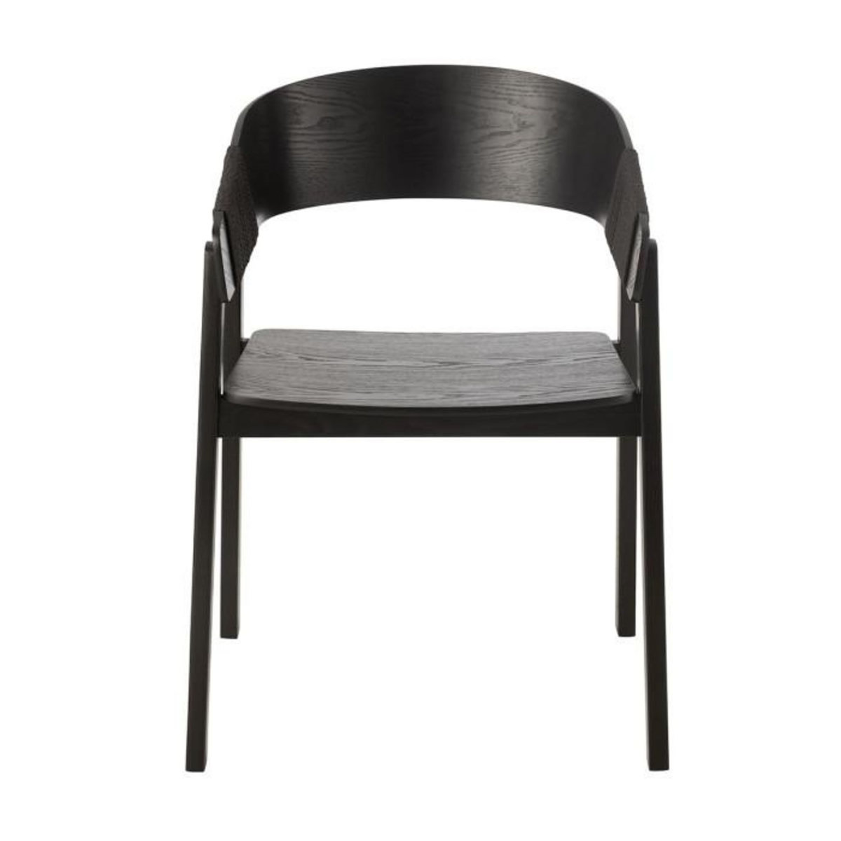 Paris Prix Chaise en Bois  Naga  76cm Noir