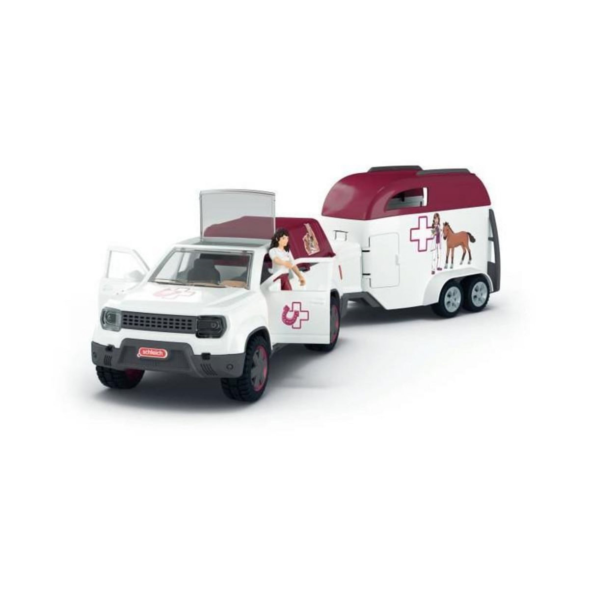 Schleich Coffret Vétérinaire mobile avec remorque, SCHLEICH 42704 Horse Club