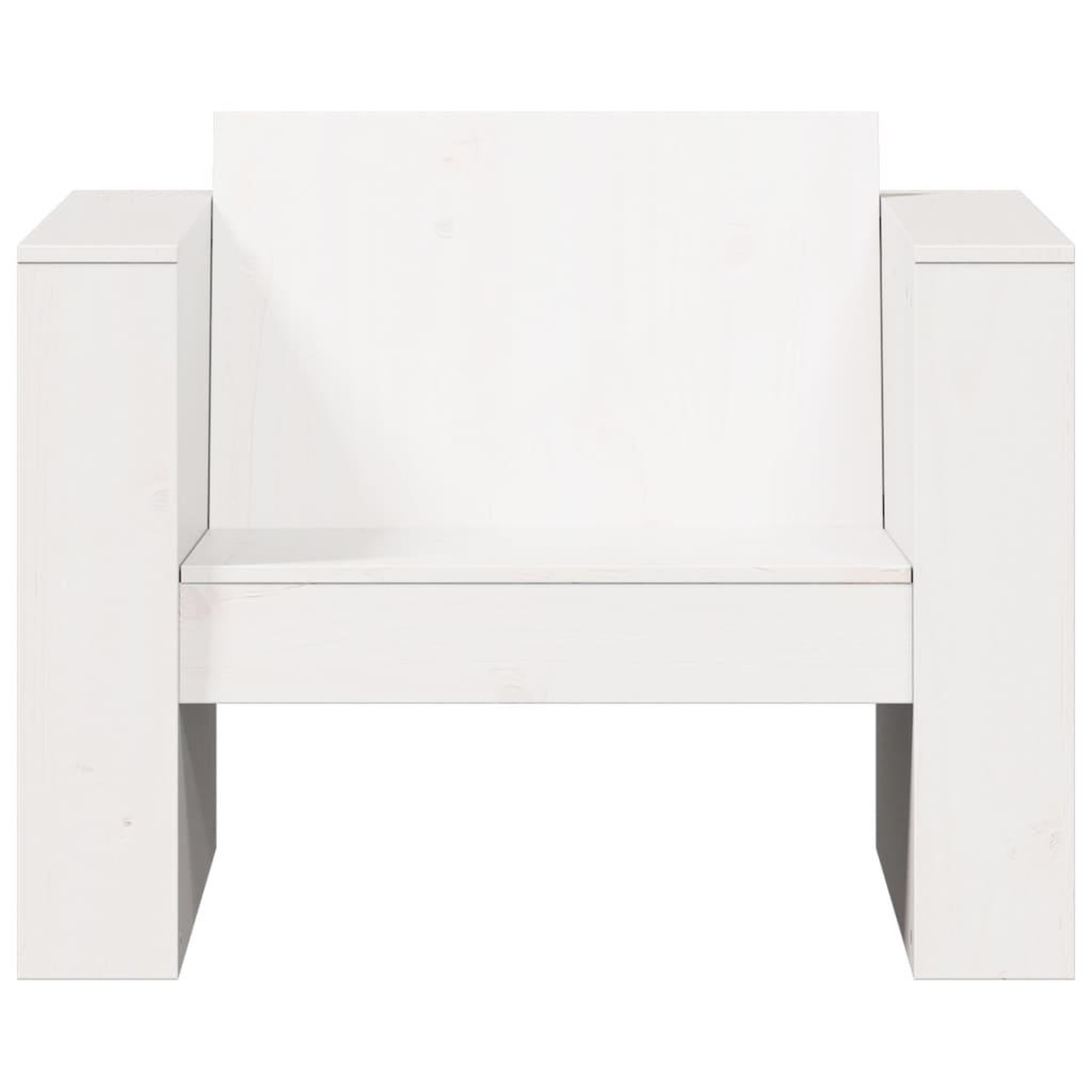 Voir la diapositive 4 : VIDAXL Canape de jardin blanc 79x60x62 cm bois de pin massif