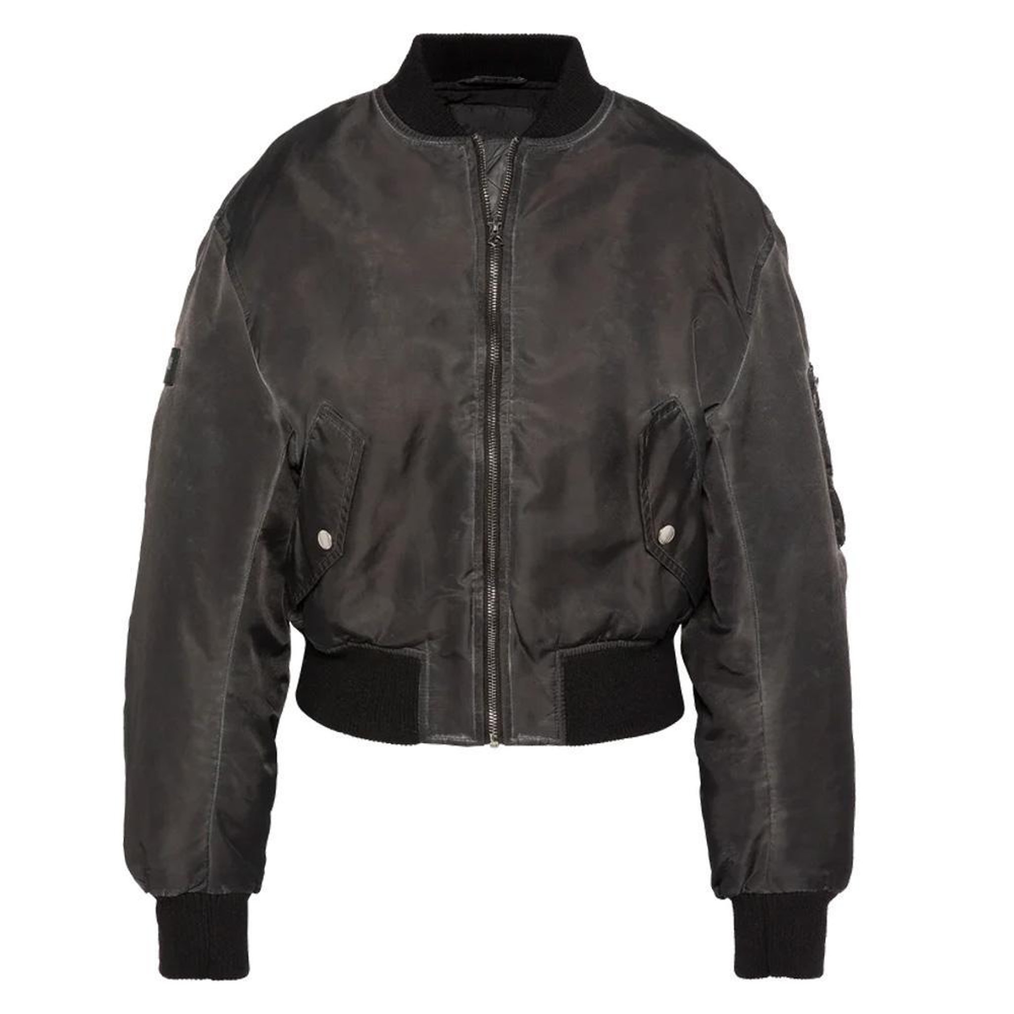 Schott Veste bomber femme noir  schott oversize washed. Coloris disponibles : Noir