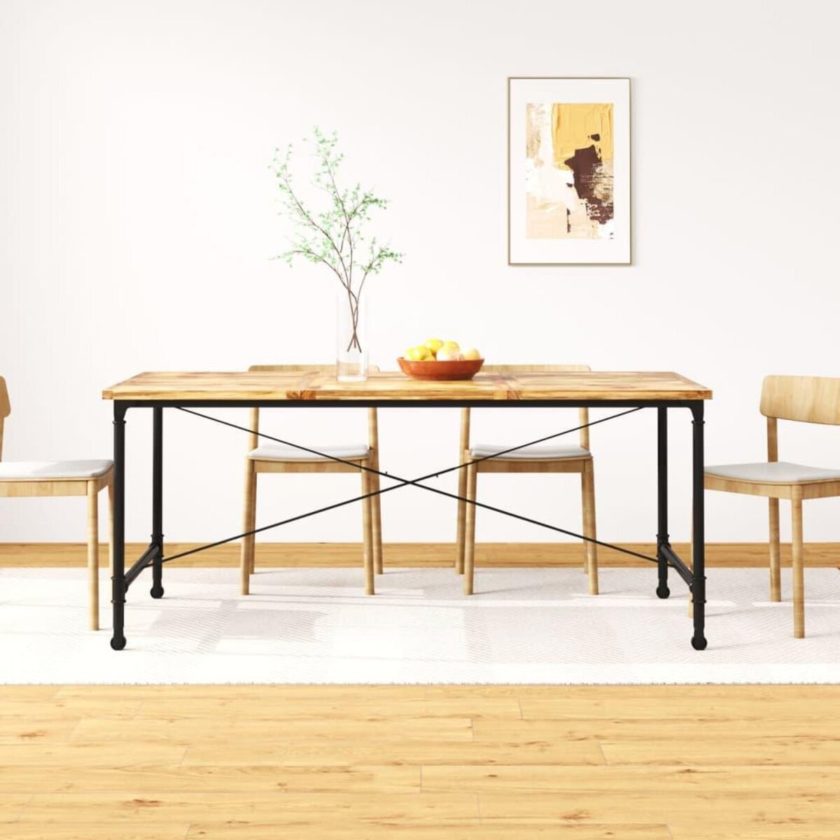 VIDAXL Table a manger Bois de manguier massif 180 cm