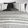 Voir la diapositive 3 : ATELIER DU COTON Parure Housse De Couette 100% Coton 57fils Lattice