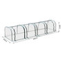 Voir la diapositive 3 : OUTSUNNY Serre de jardin tunnel 3,95L x 1l x 0,8H m 4 portes zippées bâche PVC transparent acier thermolaqué vert