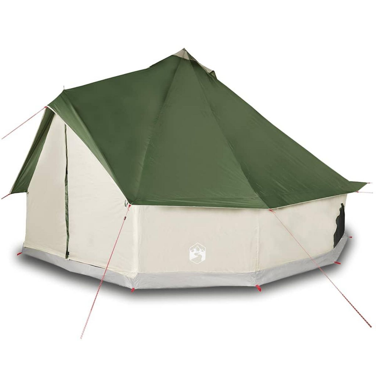 VIDAXL Tente familiale tipi 12 personnes vert impermeable