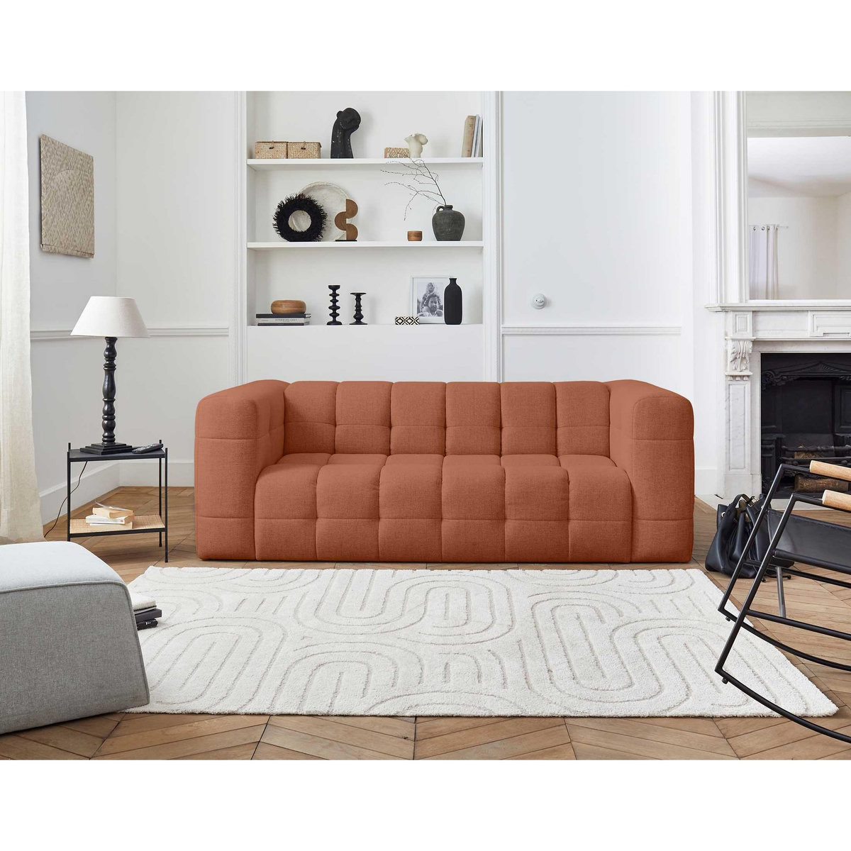 LISA DESIGN Suzano - canapé 3 places - en tissu