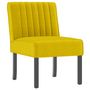 Voir la diapositive 2 : VIDAXL Fauteuil sans accoudoirs jaune velours