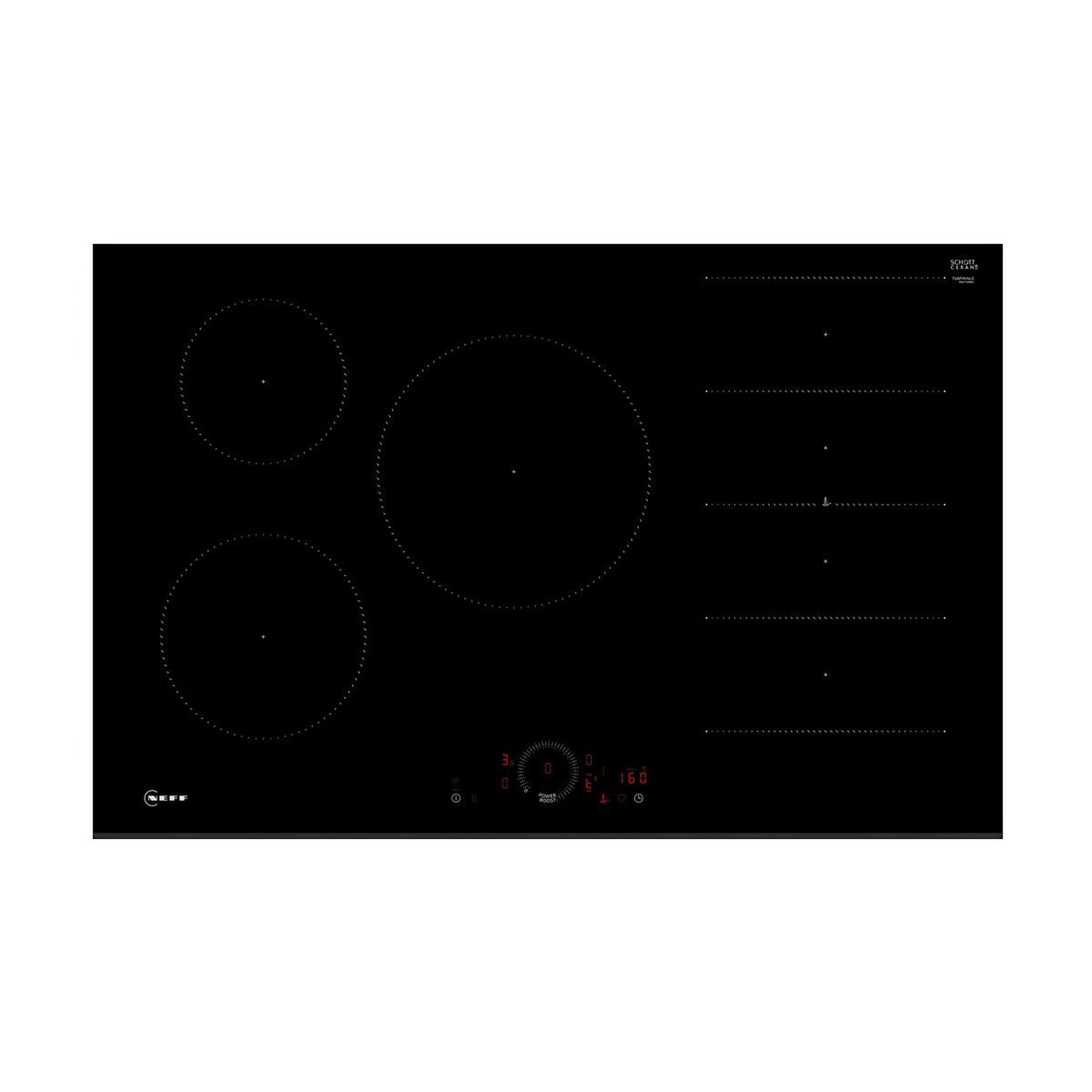 Neff Table de cuisson induction 80cm 5 feux 7400w noir - t68fhv4l0