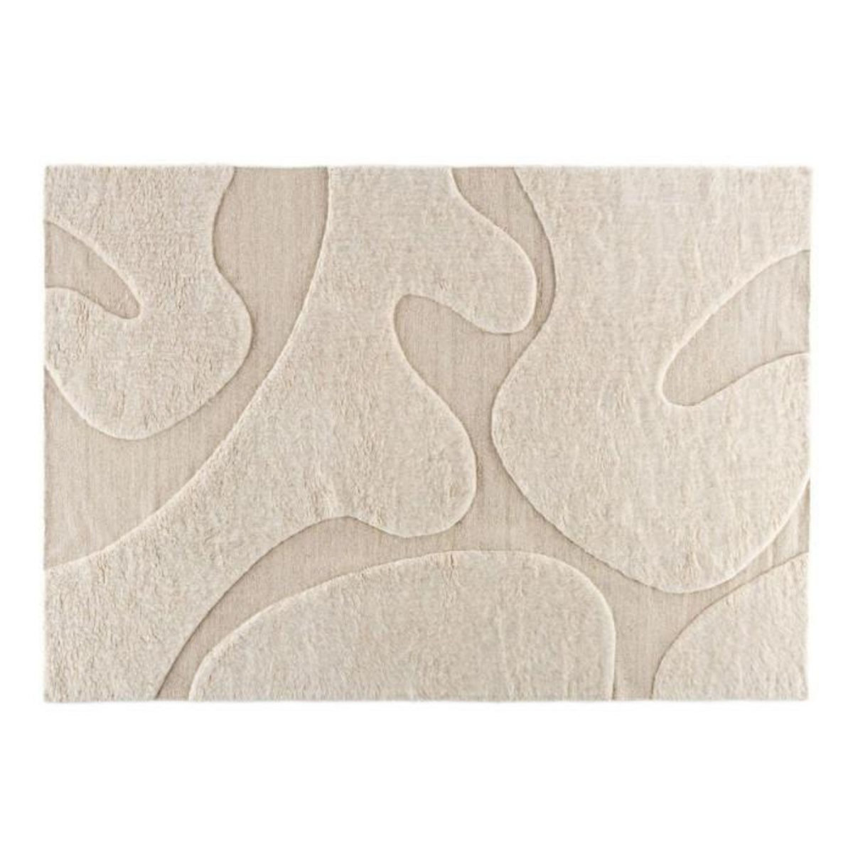 Paris Prix Tapis Déco en Laine  Boone  200x290cm Beige