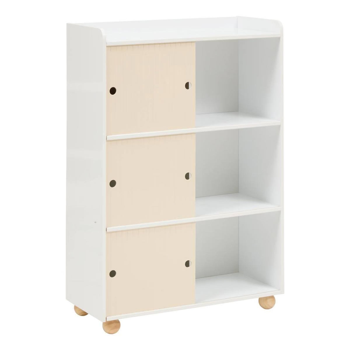 Atmosphera Kids Meuble de Rangement 3 Portes  Bouli  101cm Beige