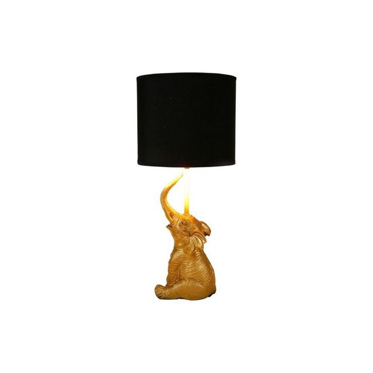 OSTARIA Lampe éléphant résine dorée