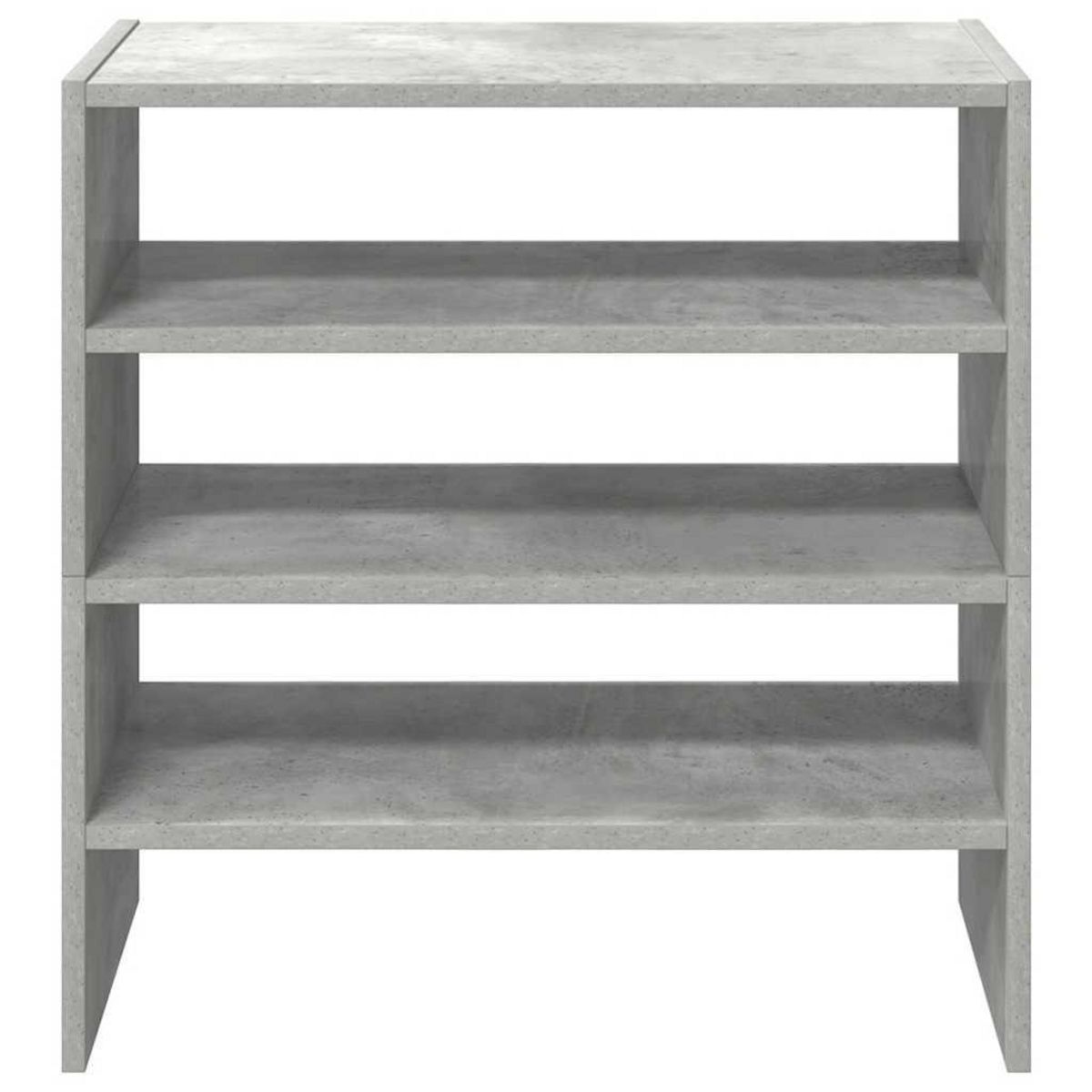 VIDAXL Etageres a chaussures 2 pcs empilable gris beton 60x30x30,5 cm
