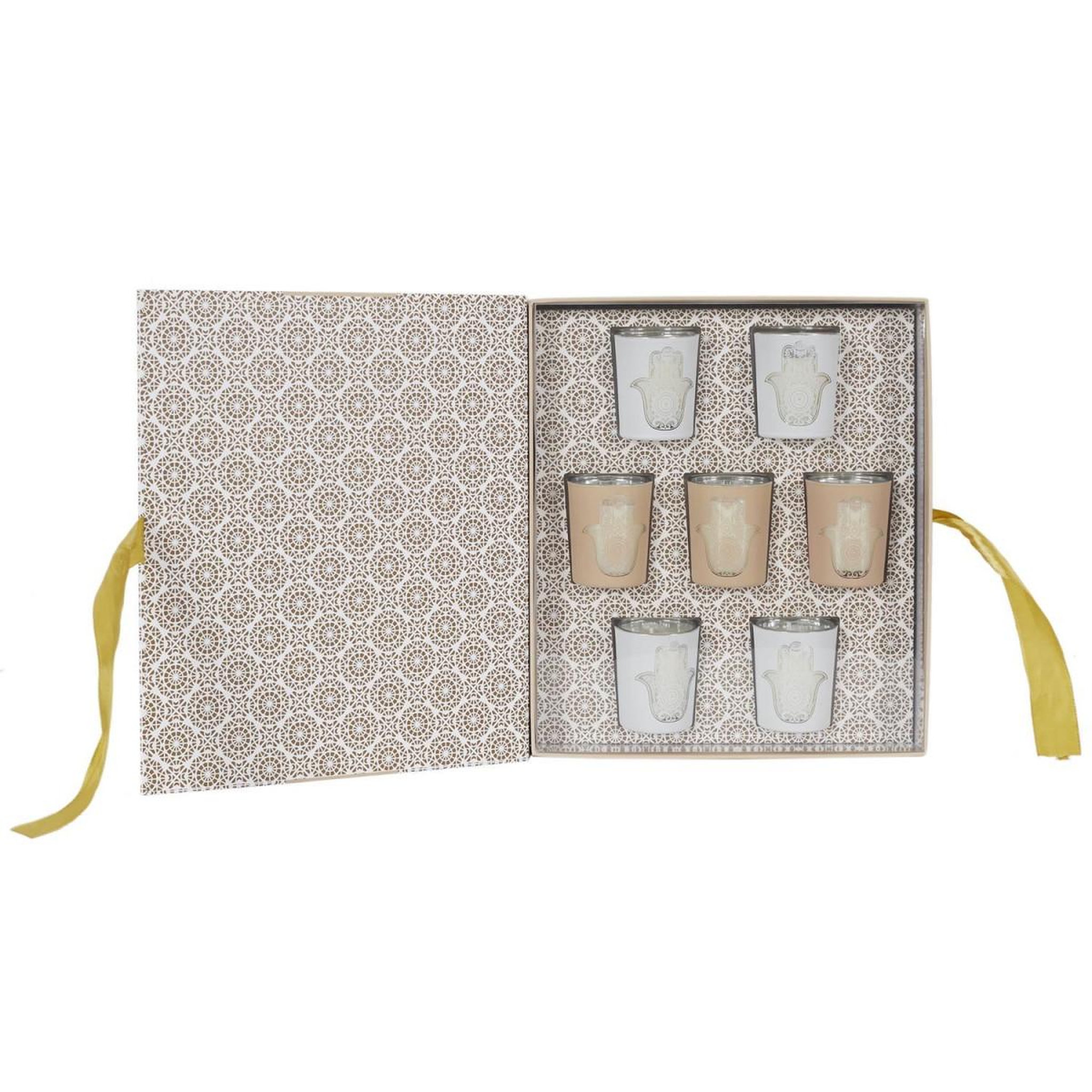 Voir la diapositive 2 : The Home Deco Factory Coffret 7 bougies parfumées  fatma  6cm blanc