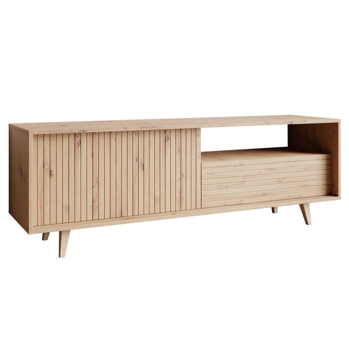 BEST MOBILIER Diego - meuble tv - effet bois - 152 cm