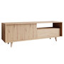 Voir la diapositive 4 : BEST MOBILIER Diego - meuble tv - effet bois - 2 portes et 1 niche - 152 cm