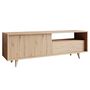 Voir la diapositive 4 : BEST MOBILIER Diego - meuble tv - effet bois - 152 cm