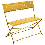 HESPERIDE Banc de jardin pliable Nasca - L. 90 x H. 86 cm. Coloris disponibles : Gris