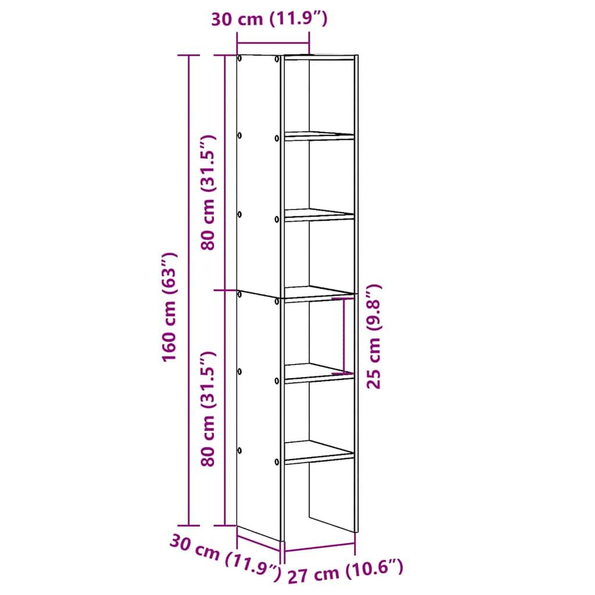 Voir la diapositive 6 : VIDAXL Bibliotheques 2 pcs empilable chene sonoma bois d'ingenierie