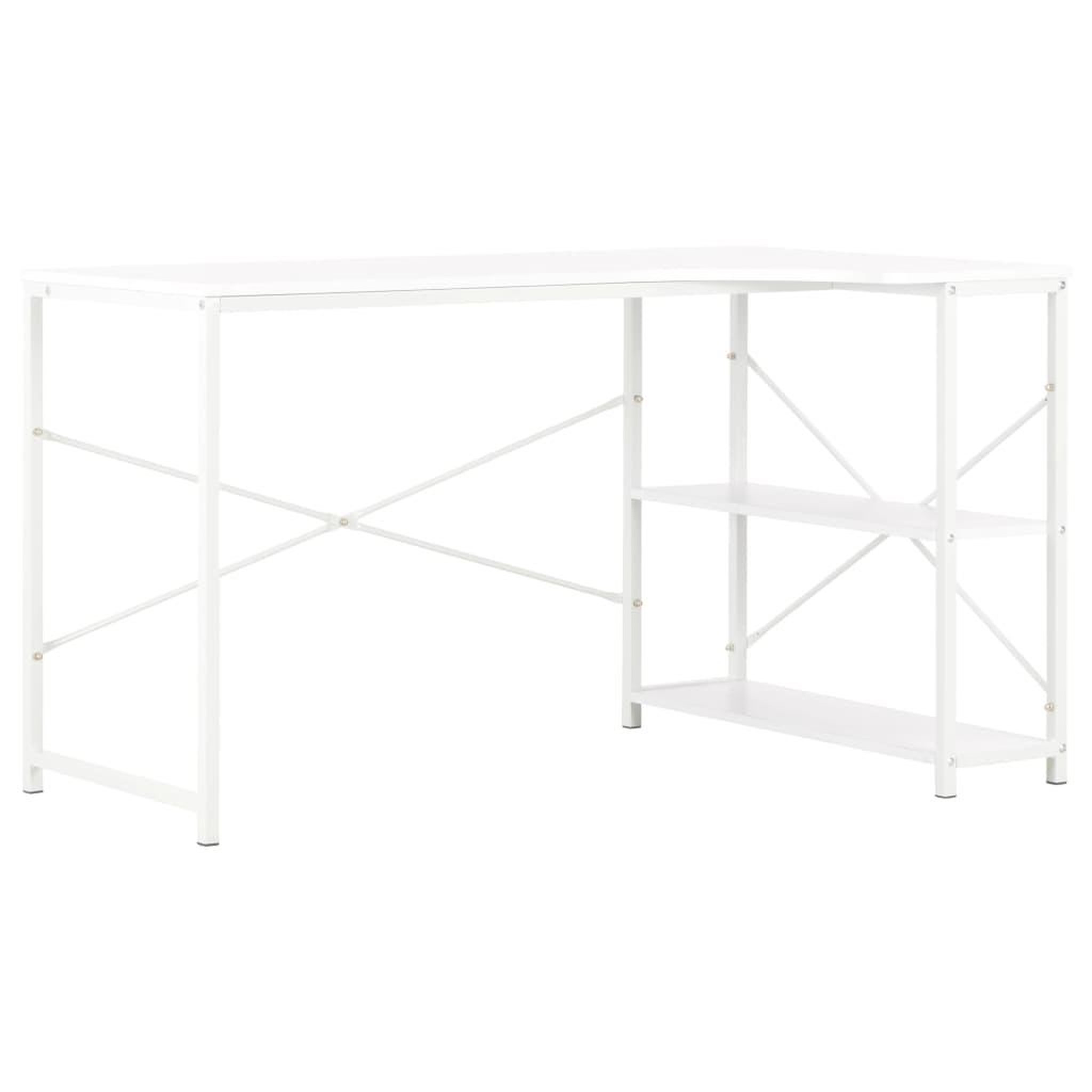 Voir la diapositive 2 : VIDAXL Bureau d'ordinateur Blanc 120x72x70 cm