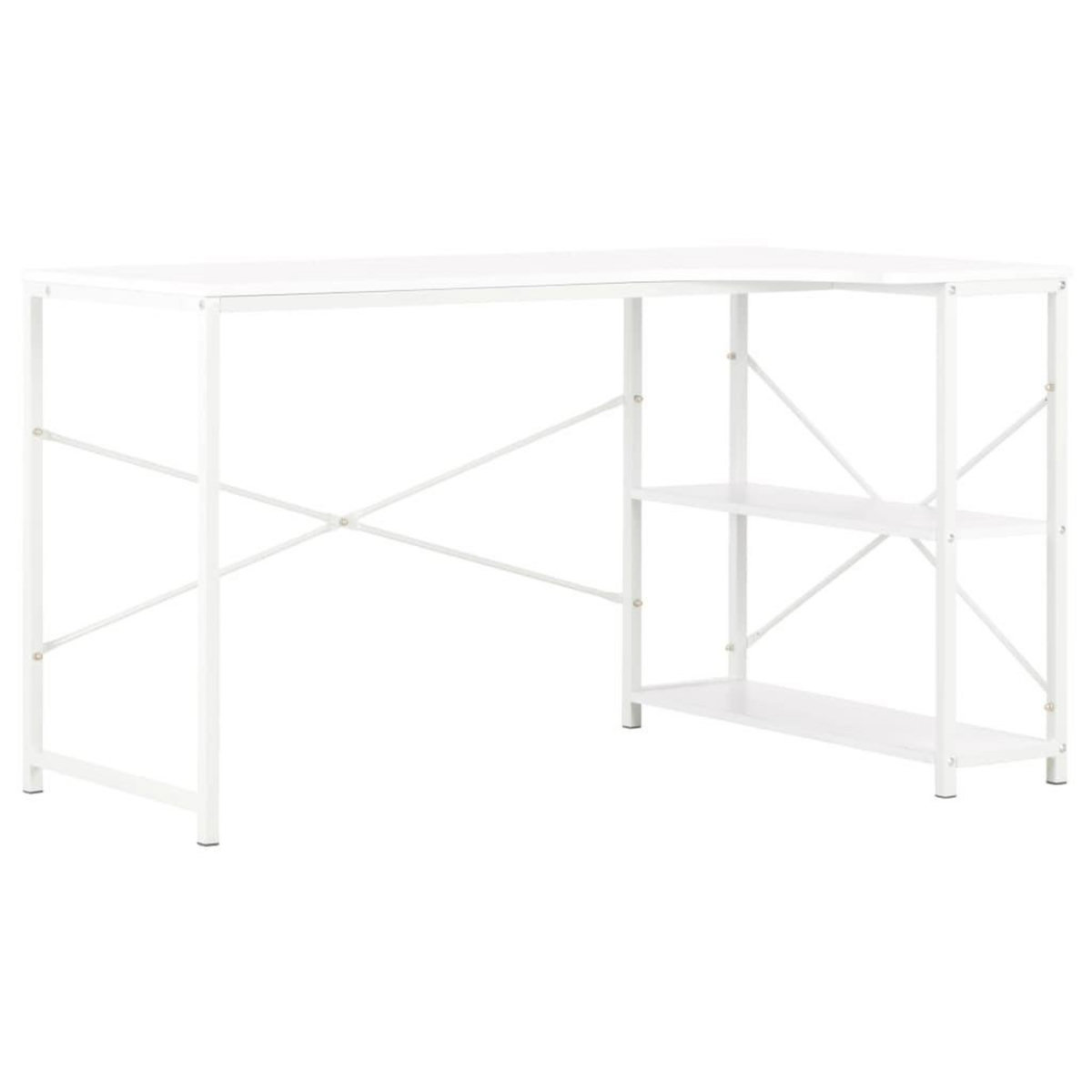 VIDAXL Bureau d'ordinateur Blanc 120x72x70 cm
