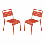 CONCEPT USINE Lot de 2 chaises de jardin empilables terracotta BERGAME