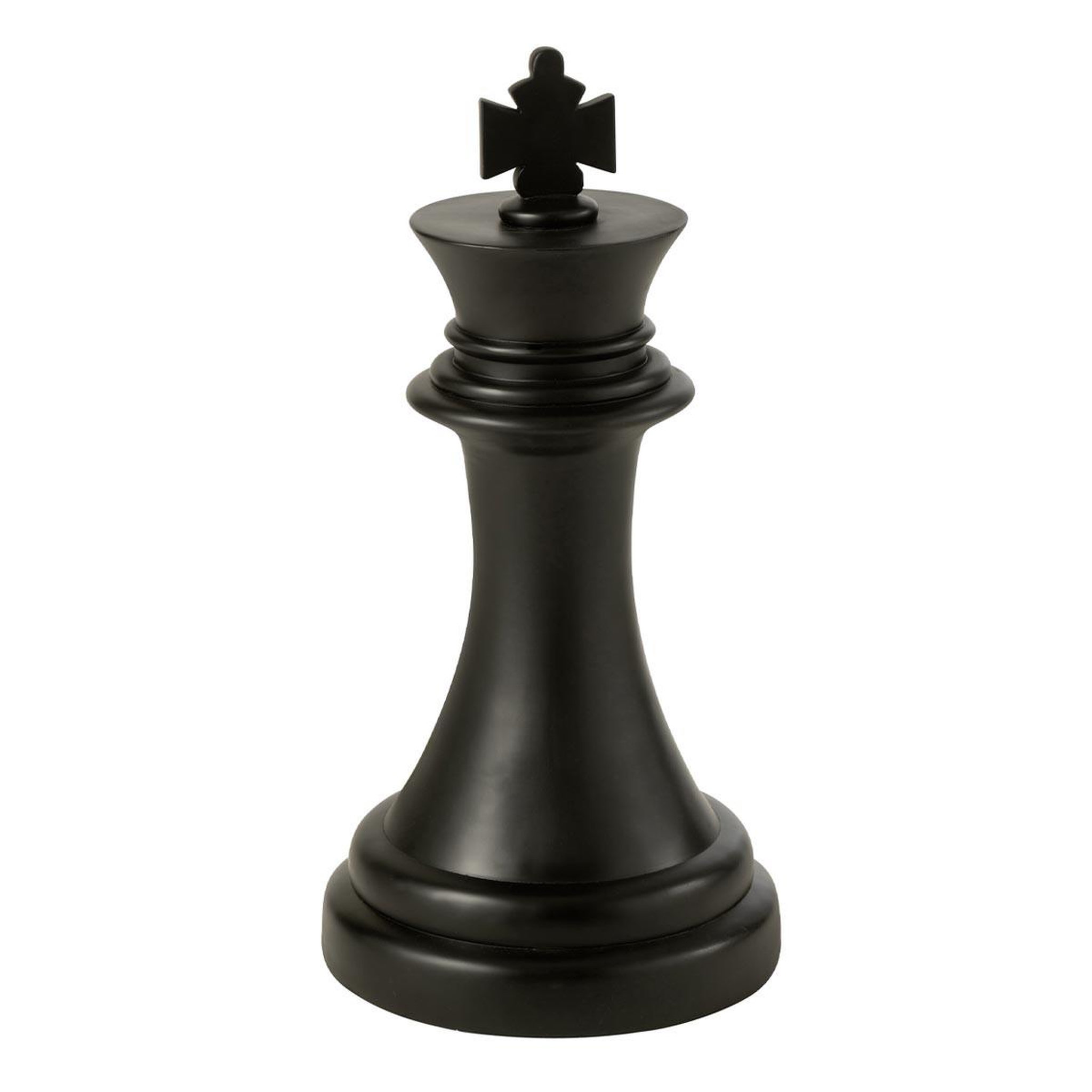 J-LINE Pièce d'échec déco  roi  70cm noir