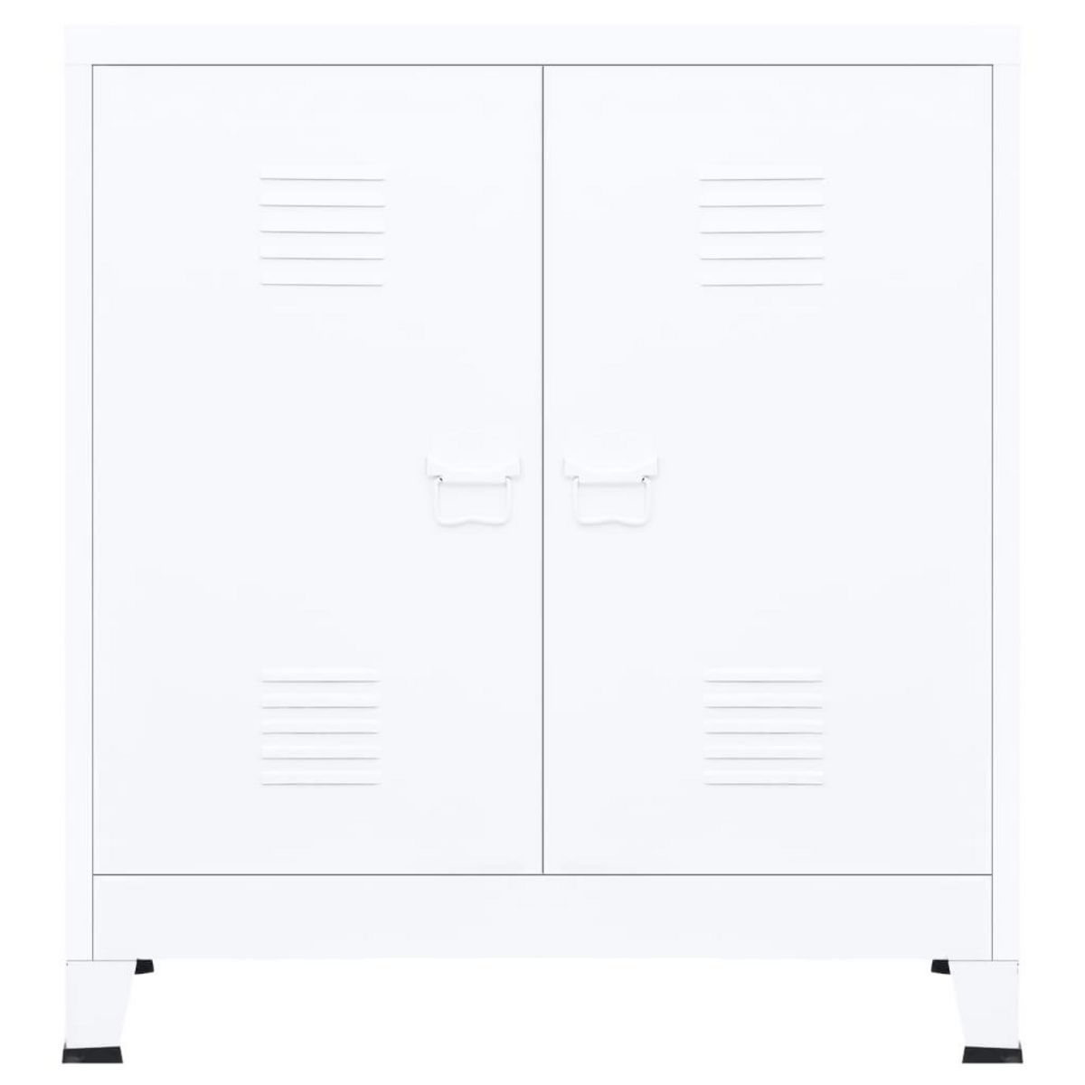 VIDAXL Coffre de rangement industriel Blanc 90x40x100 cm Acier