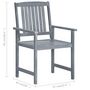 Voir la diapositive 6 : VIDAXL Chaises de jardin et coussins lot de 8 Bois acacia solide Gris