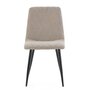 Voir la diapositive 2 : VS VENTA-STOCK Pack 4 chaises Abril recouvertes de tissu beige