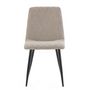 Voir la diapositive 2 : VS VENTA-STOCK Pack 4 chaises Abril recouvertes de tissu beige