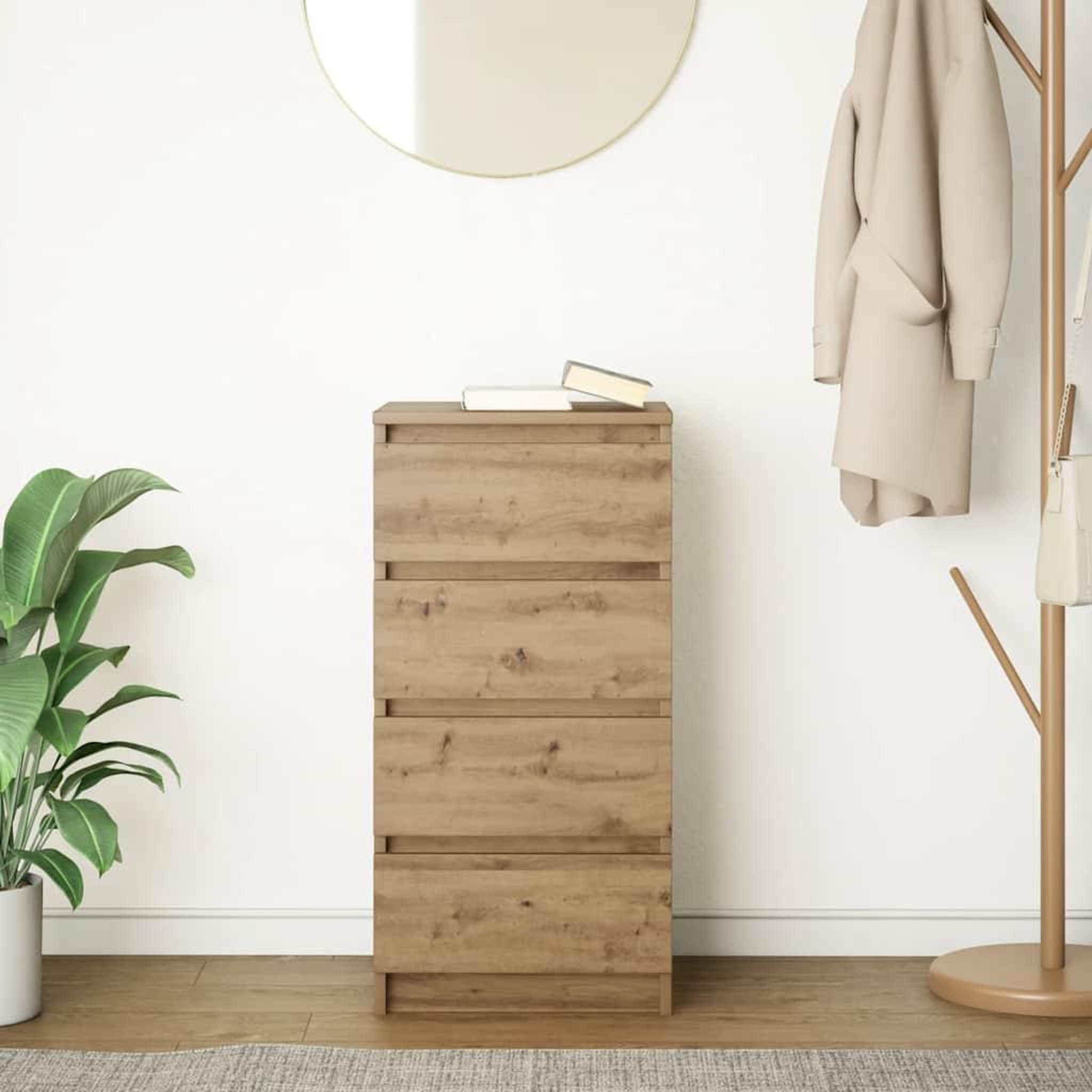Voir la diapositive 3 : VIDAXL Buffet chene artisanal 37,5x35x76 cm bois d'ingenierie